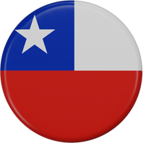 Chile Flag Circle 3D